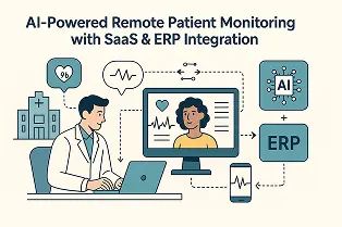 AI-Powered Remote Patient Monitoring with SaaS & ERP Integration case study illustration