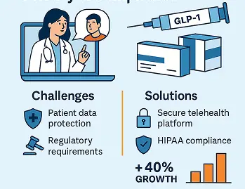 Telehealth-Delivered GLP-1 Weight-Loss Treatments: Privacy & Compliance case study illustration